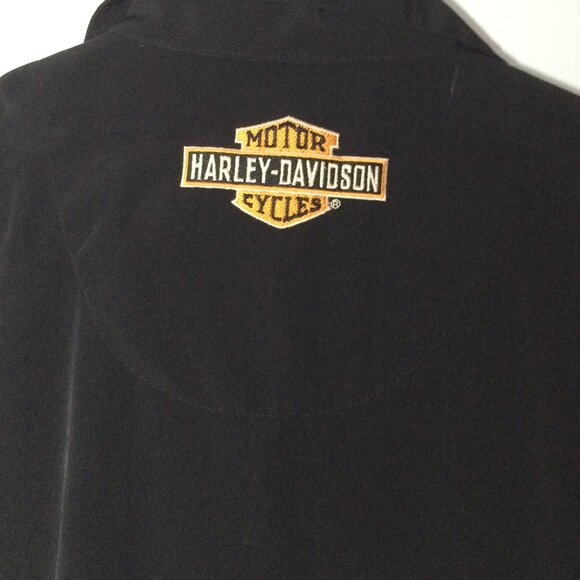 Harley-Davidson National Road Race Button Front Shirt Large Short Sleeve 2005 HD - Picture 5 of 13